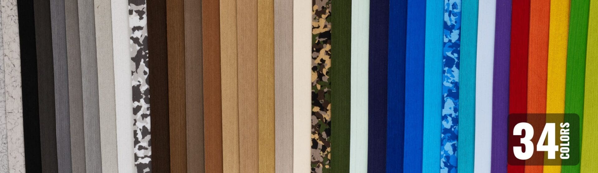 A close up of different colors and sizes of wood