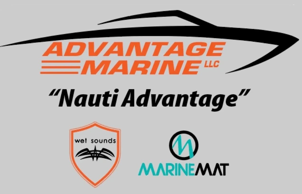 A logo for the company advantage marine llc.